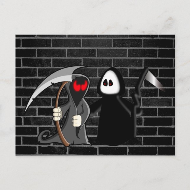 Grim Reaper Death Postcard (Front)