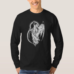 Grim Reaper Devil Wing Occult Dark Art Metal Goth  T-Shirt