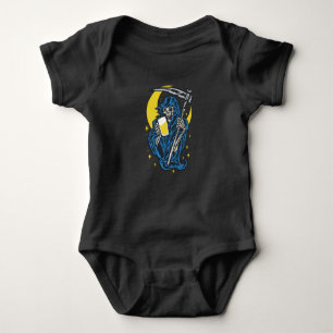 Grim Reaper Drinking Beer Baby Bodysuit