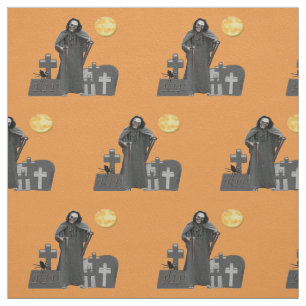 Grim Reaper Graveyard Fabric