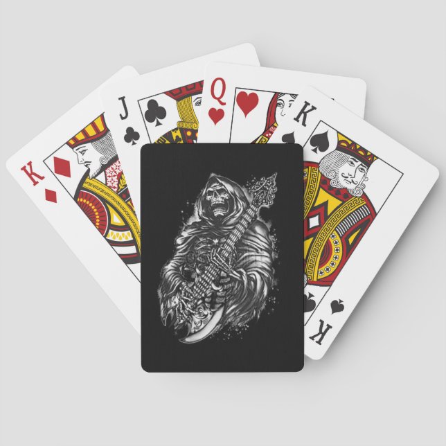 Grim  Reaper Guitar Playing Cards (Back)