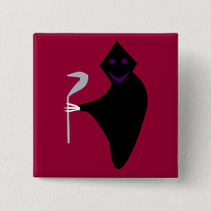 Grim Reaper Halloween Button