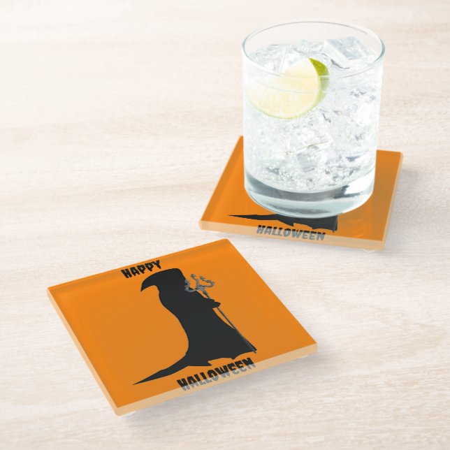 Grim Reaper Halloween Coaster (Angled)
