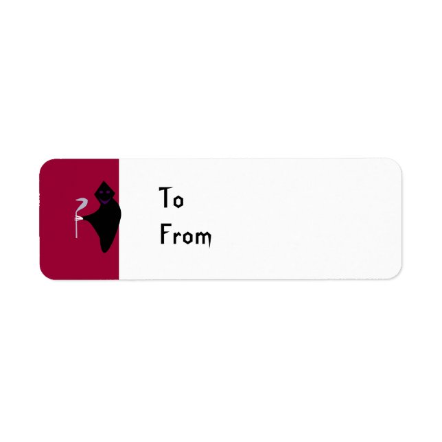 Grim Reaper Halloween Custom Present Tags (Front)