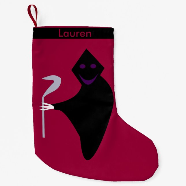 Grim Reaper Halloween Custom Stocking (Front)