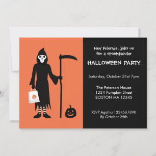 Grim Reaper Halloween Invitation