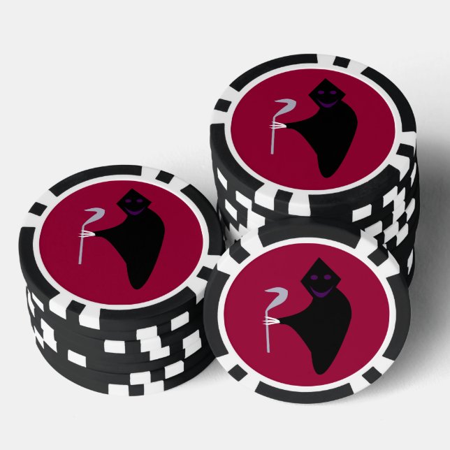 Grim Reaper Halloween Poker Chips (Stack)