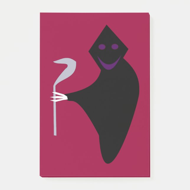 Grim Reaper Halloween Post it notes Pad (Front)