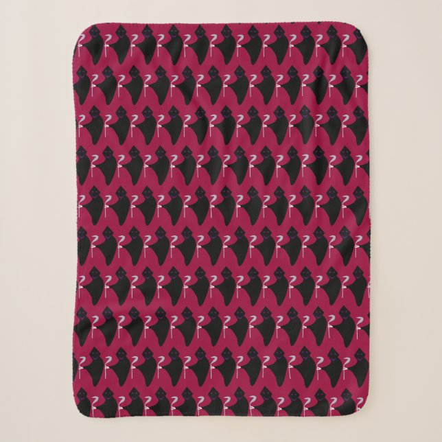Grim Reaper Halloween Sherpa Blanket (Front)