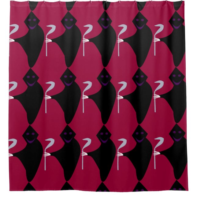 Grim Reaper Halloween Shower Curtain (Front)