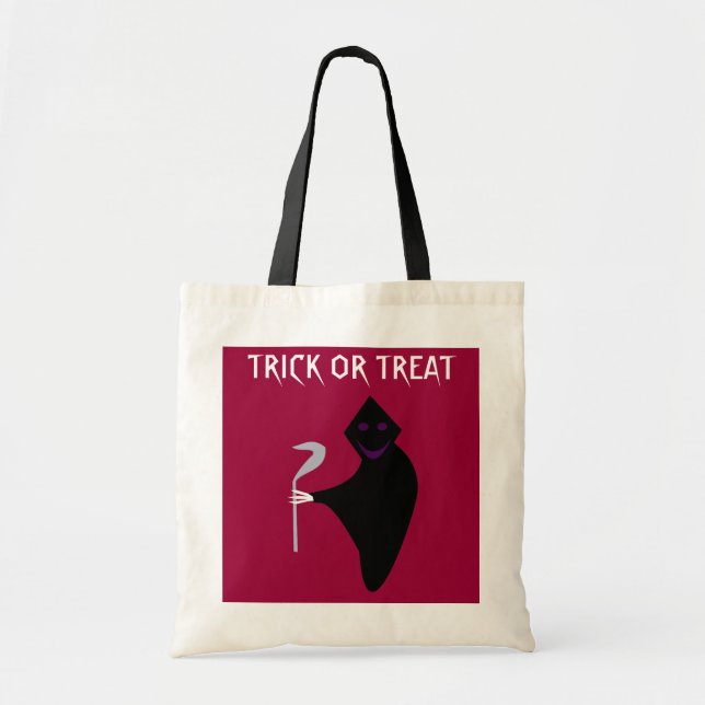 Grim Reaper Halloween Trick or Treat Bag (Front)
