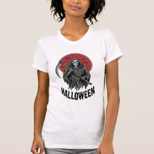 Grim Reaper Halloween Vintage Engraving Art_1 T-Shirt
