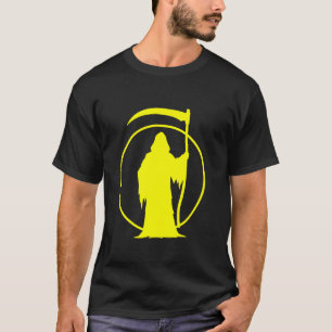 Grim Reaper Hooded Death with Scythe and Moon - Ye T-Shirt
