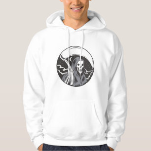 Grim Reaper in the Night - Horror Skull T-Shirt Hoodie