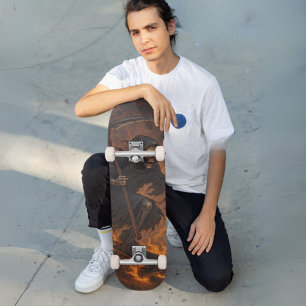 Grim Reaper on Fire  Skateboard