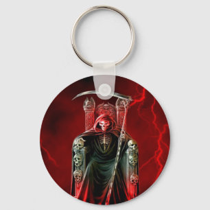 Grim Reaper On His Throne Key Ring