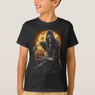 Grim Reaper Playing Basketball Graphic Tees for Me