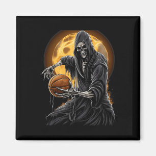 Grim Reaper Playing Basketball Graphic Tees for Me Magnet