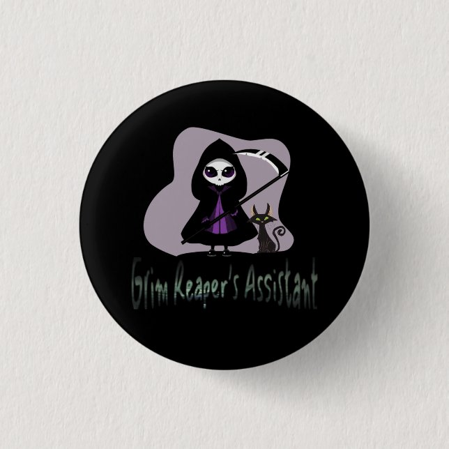 Grim Reaper’s Assistant cute grim reaper 3 Cm Round Badge (Front)