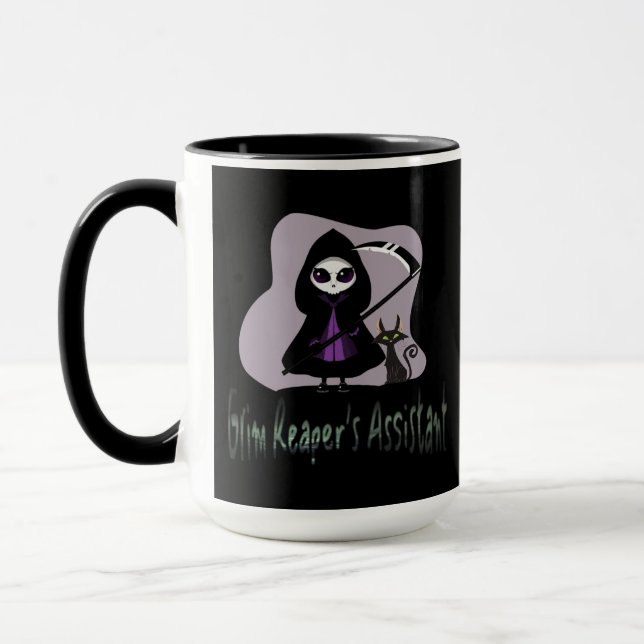 Grim Reaper’s Assistant cute grim reaper Mug (Left)