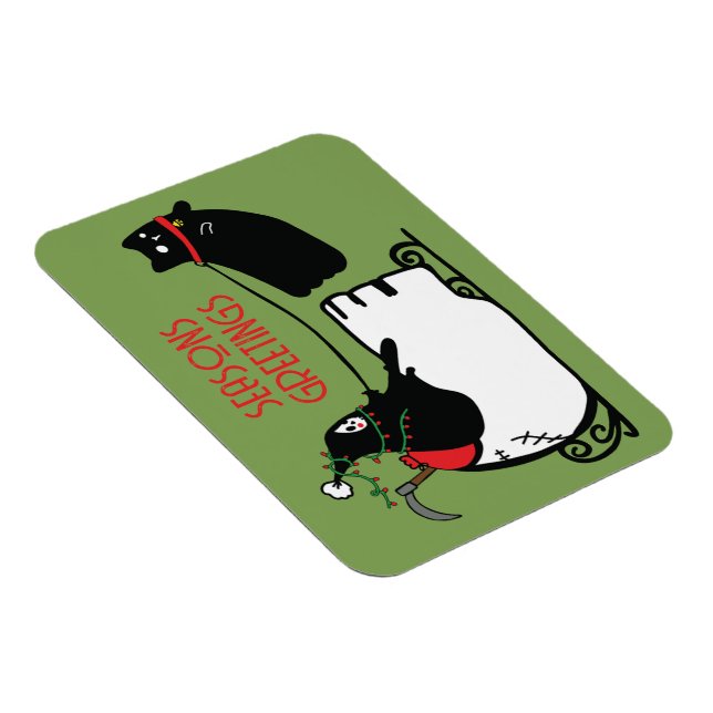Grim Reaper Santa Seasons Greetings Magnet (Right Side)