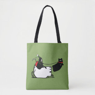 Grim Reaper Santa Seasons Greetings Tote Bag