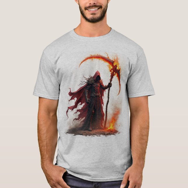 Grim reaper scythe print t-shirt (Front)