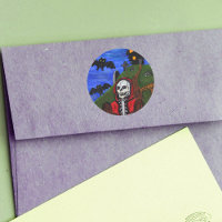 Grim Reaper Skeleton Bats Cemetery