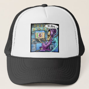 Grim Reaper & Skythe Funny Gifts Cards & Tees Trucker Hat