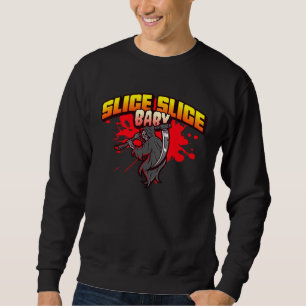 Grim Reaper Slice Baby Angel of Death Bloody Pizza Sweatshirt