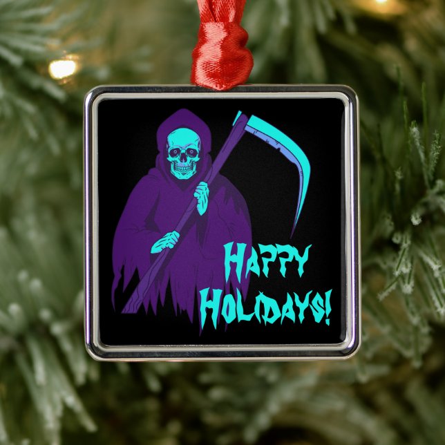 Grim Reaper Spooky Horror Metal Tree Decoration (Tree)