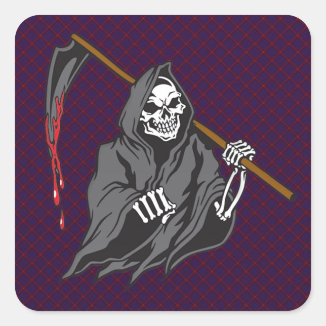 Grim Reaper Square Sticker (Front)