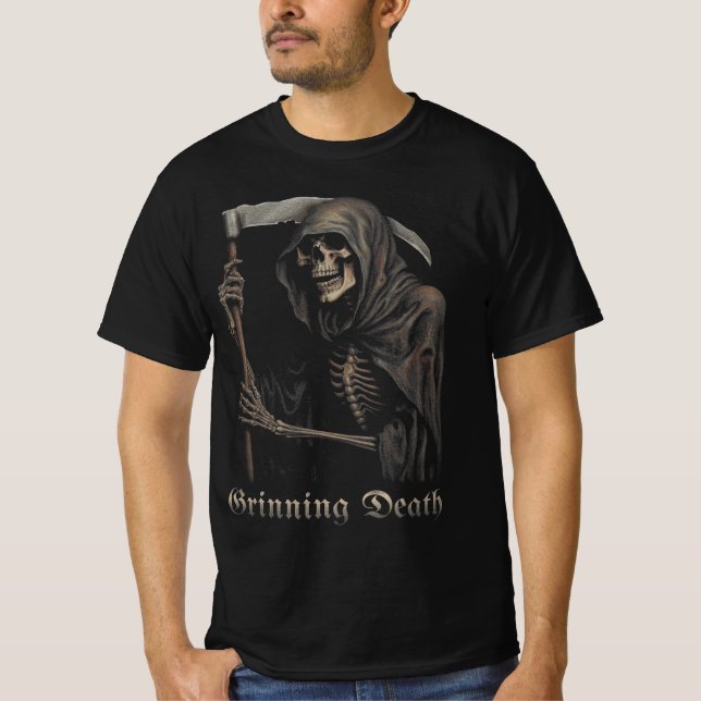 grim reaper with a scythe T-Shirt (Front)