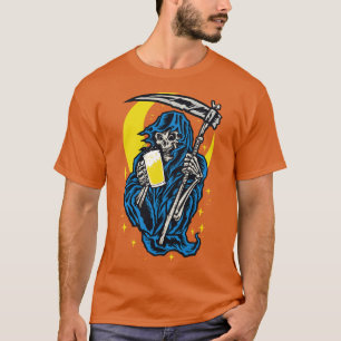 Grim Reaper With Beer  T-Shirt