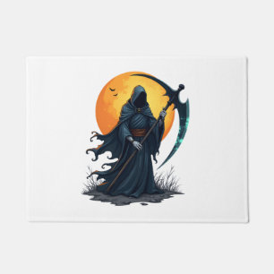 Grim Reaper with Scythe – Scary Halloween Shirt Doormat