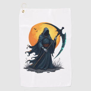 Grim Reaper with Scythe – Scary Halloween Shirt Golf Towel