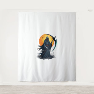 Grim Reaper with Scythe – Scary Halloween Shirt Tapestry
