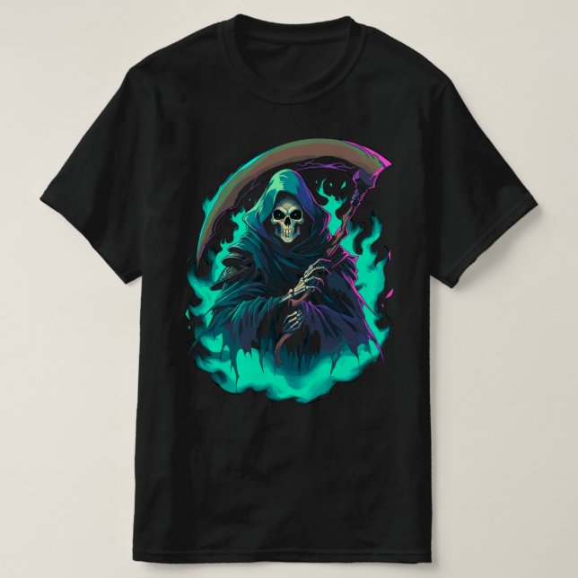 Grim Reaper's Scythe, Death Himself T-Shirt (Design Front)