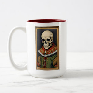 Grim Self Portrait Two-Tone Coffee Mug