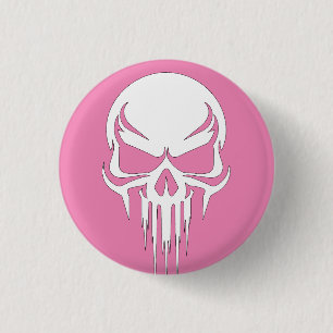 Grim Specter Dripping Skull Graphic 3 Cm Round Badge