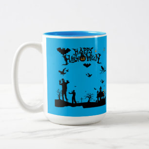 Grim Spirits Rising azure Two-Tone Coffee Mug