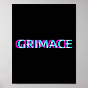 Grimace Edgy Aesthetic Grunge Emo Pastel Goth Hall Poster
