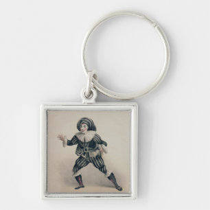 Grimaldi as Scaramouche, from the Commedia dell'Ar Key Ring