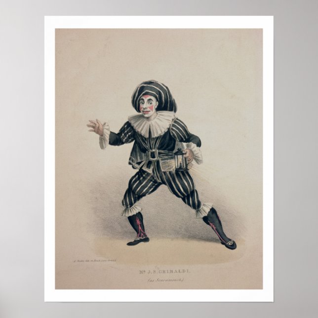 Grimaldi as Scaramouche, from the Commedia dell'Ar Poster (Front)