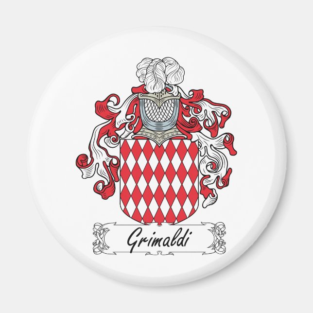 Grimaldi Family Crest Magnet (Front)