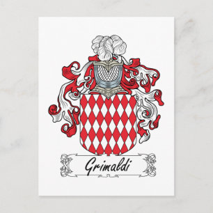 Grimaldi Family Crest Postcard