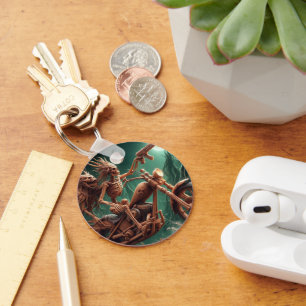 Grimbone and Skulldust, mounted their big chopper  Key Ring