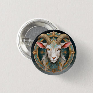 Grimmloch Goat Emblem Fantasy RPG 3 Cm Round Badge