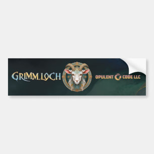 Grimmloch Goat Emblem Fantasy RPG Bumper Sticker
