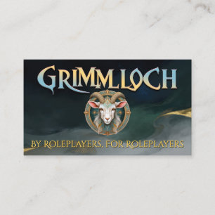 Grimmloch Goat Emblem Fantasy RPG Business Card